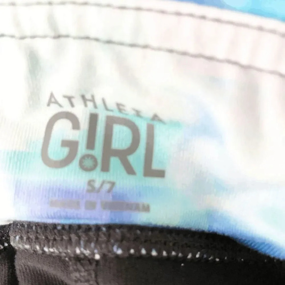 Athleta Girls Black Cropped Athletic Leggings Size 7 - Picture 2 of 5